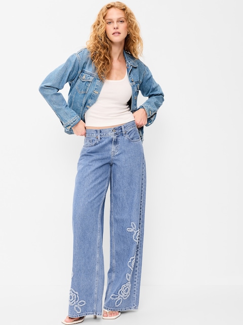 Low-Rise Baggy Wide-Leg Jeans