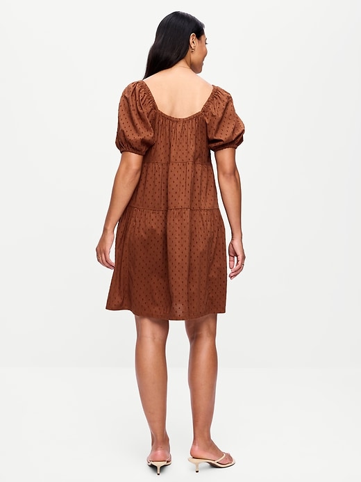 Image number 2 showing, Maternity Short-Sleeve Swing Mini Dress