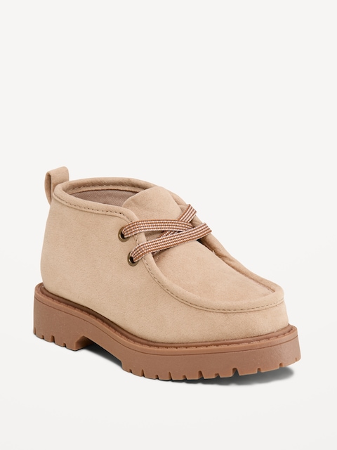 Faux-Suede Derby Boots for Toddler