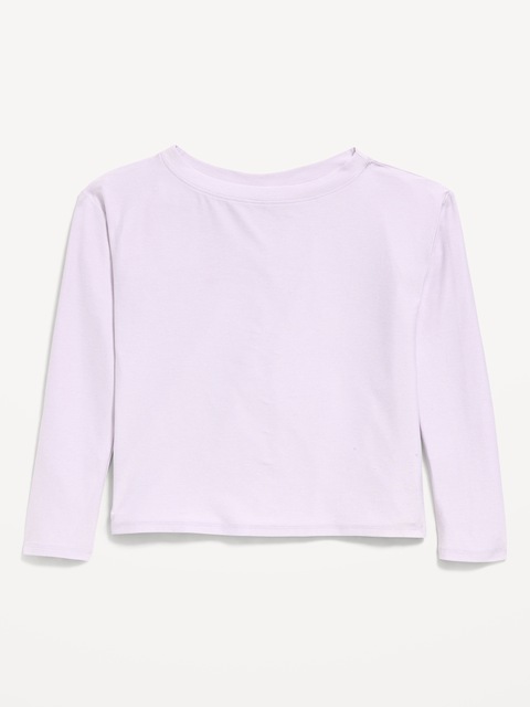 CloudMotion Long-Sleeve Cross-Back Top for Girls