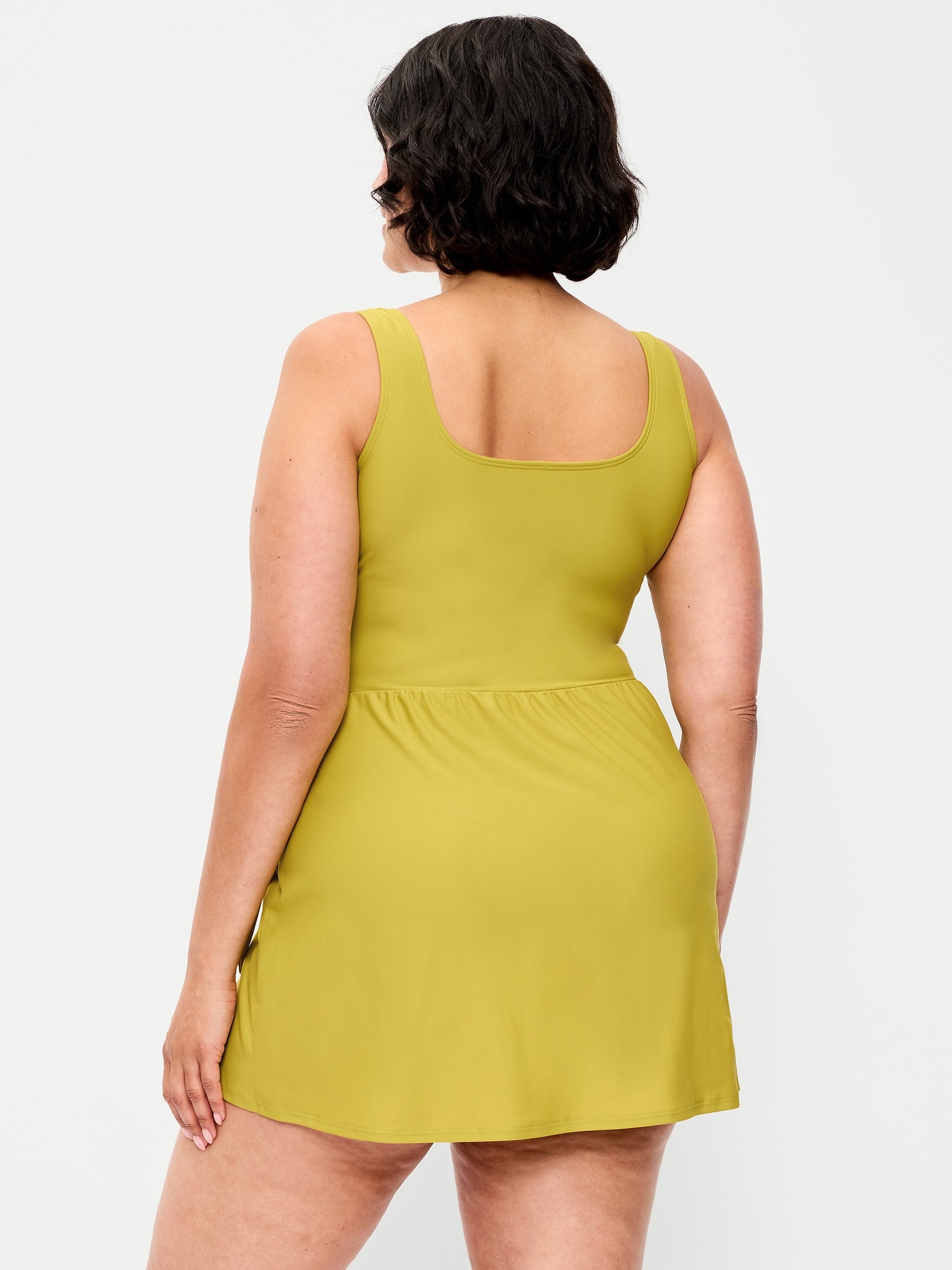 Matte Side-Tie Swim Dress