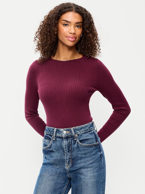 SoSoft Lite Crew-Neck Long-Sleeve Ribbed Top