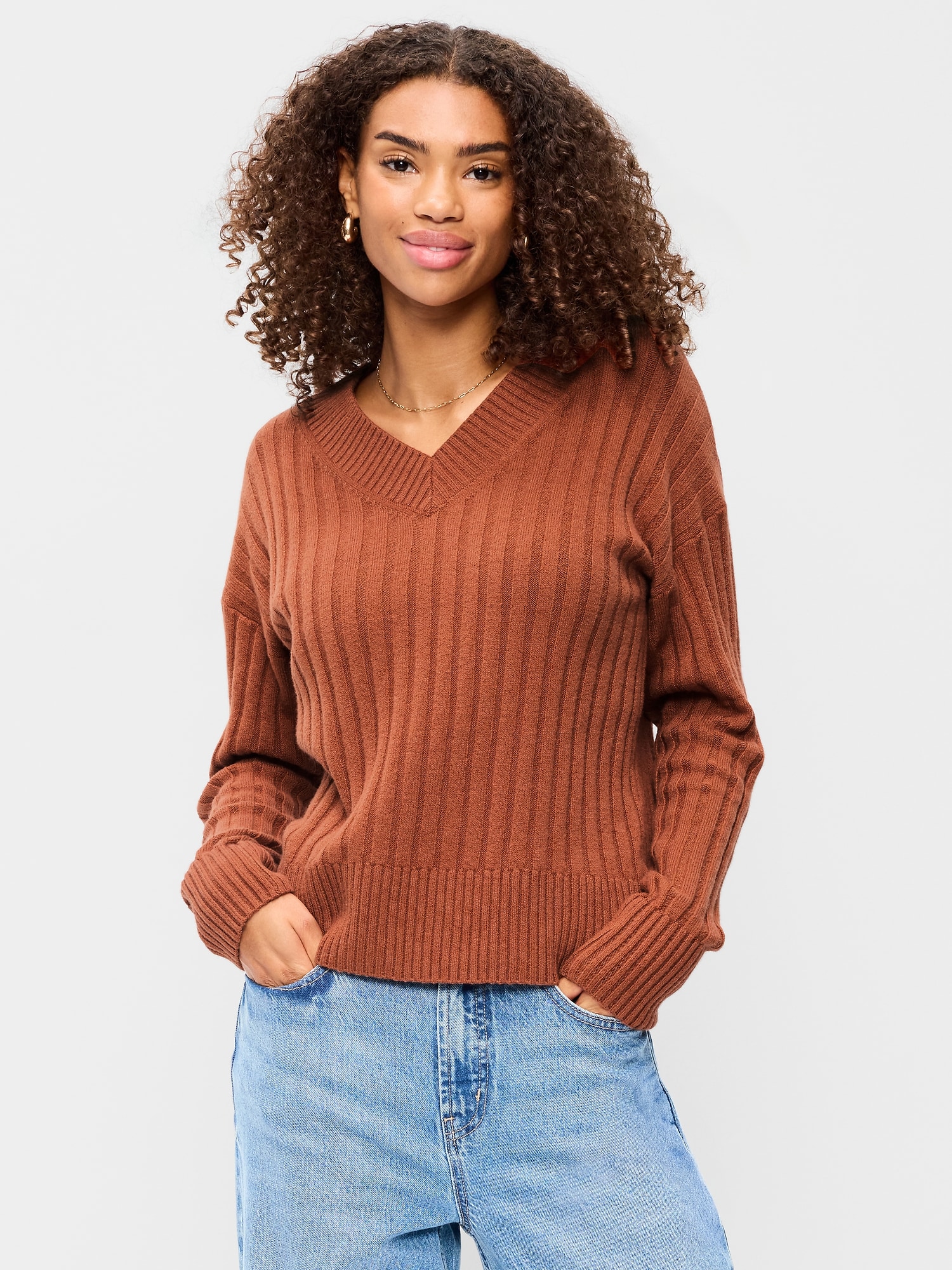 SoSoft Ribbed V-Neck Sweater