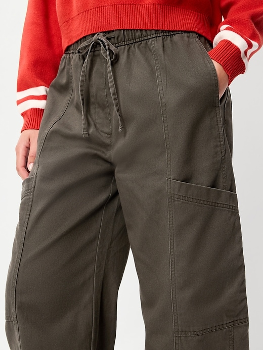 Image number 4 showing, Mid-Rise Pull-On Utility Pants