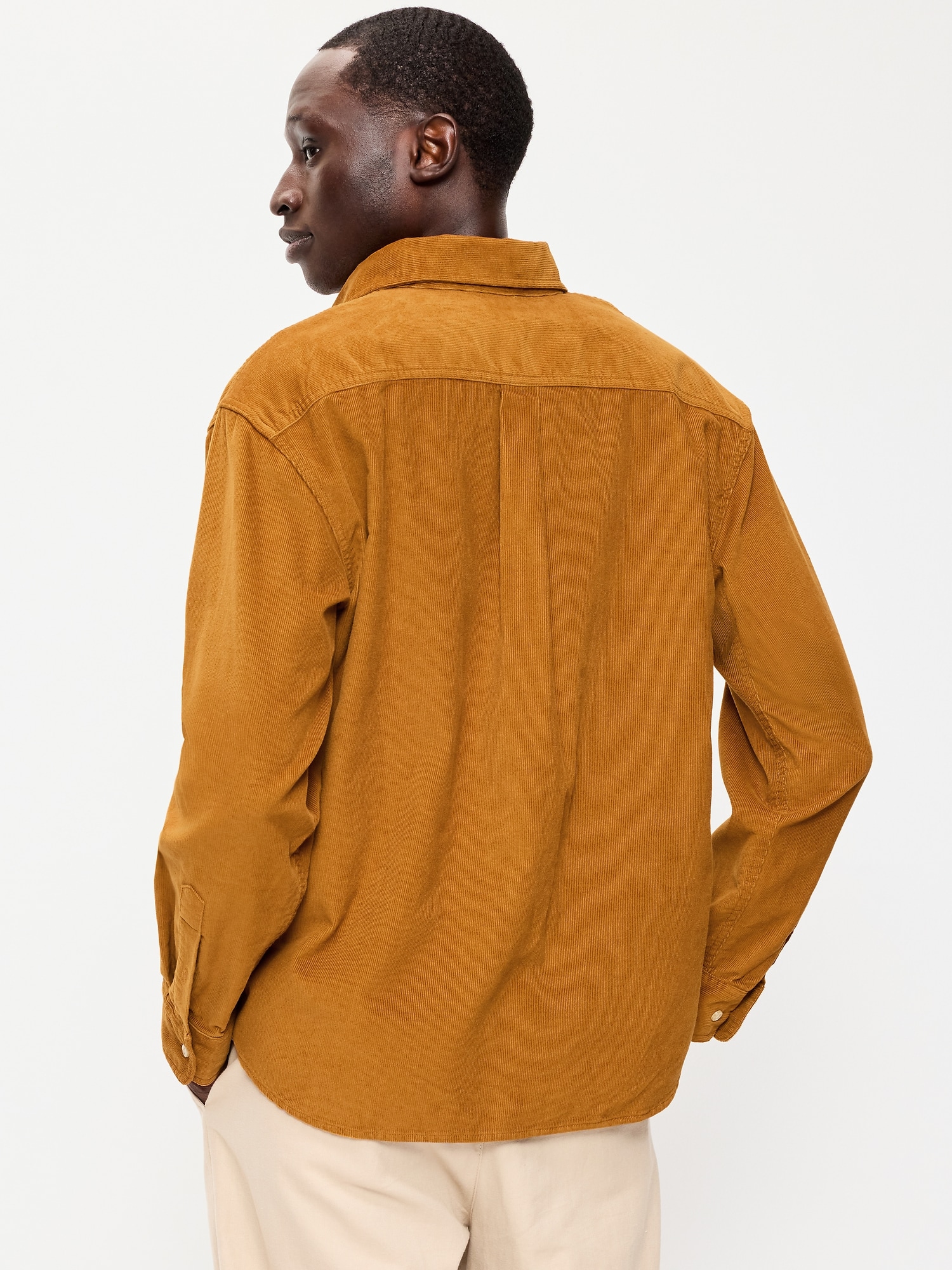 Loose Fit Long-Sleeve Corduroy Shirt