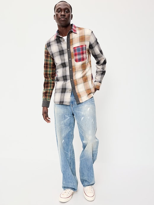 Image number 3 showing, Relaxed Long-Sleeve Plaid Flannel Pocket Shirt