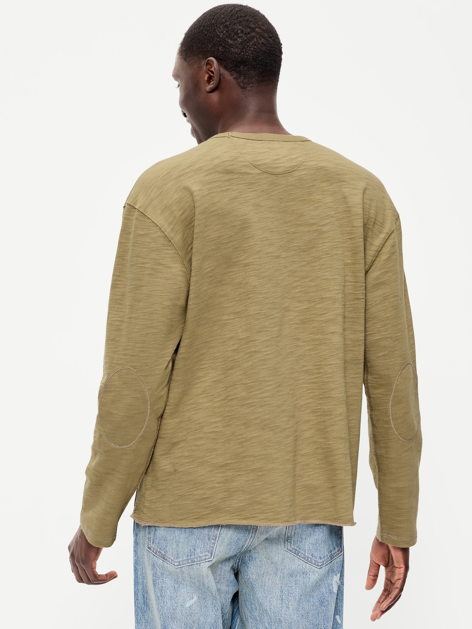 Long-Sleeve Slub Knit T-Shirt