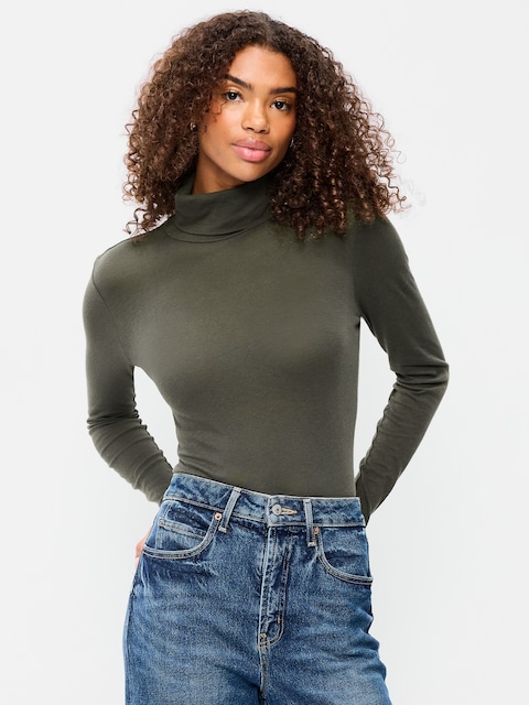 Slim-Fit Ribbed Turtleneck