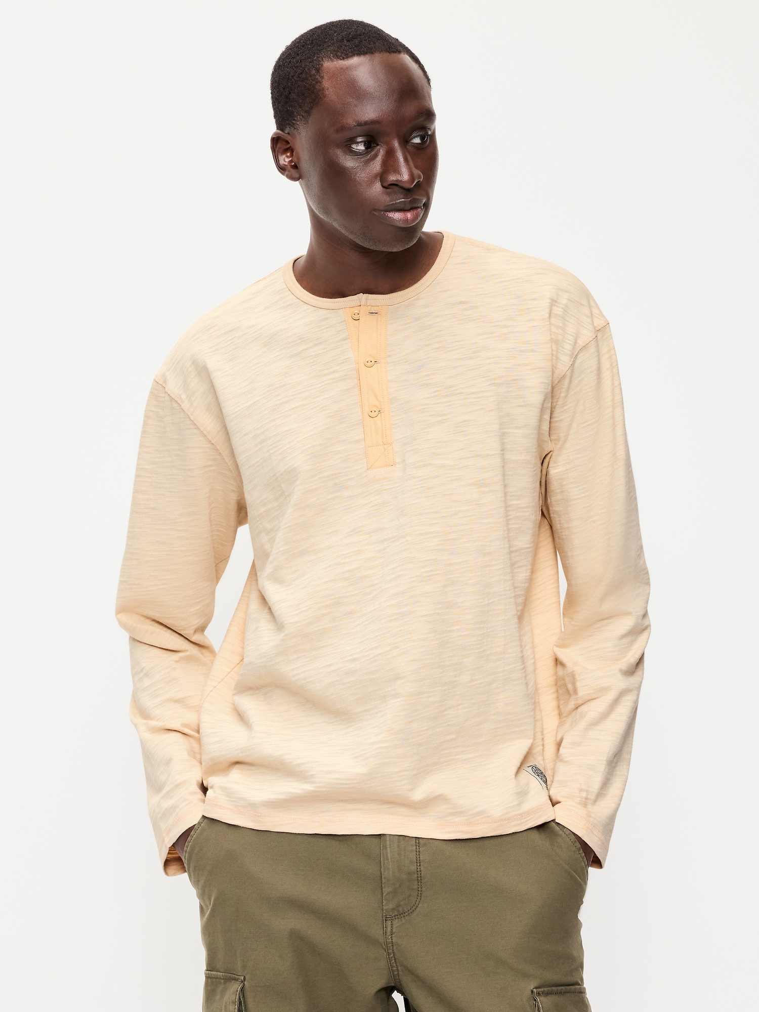 3 Button Long Sleeve Henley | Old Navy