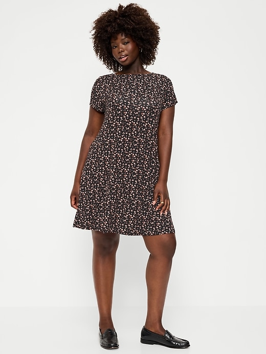 Image number 2 showing, Short-Sleeve Mini Swing Dress