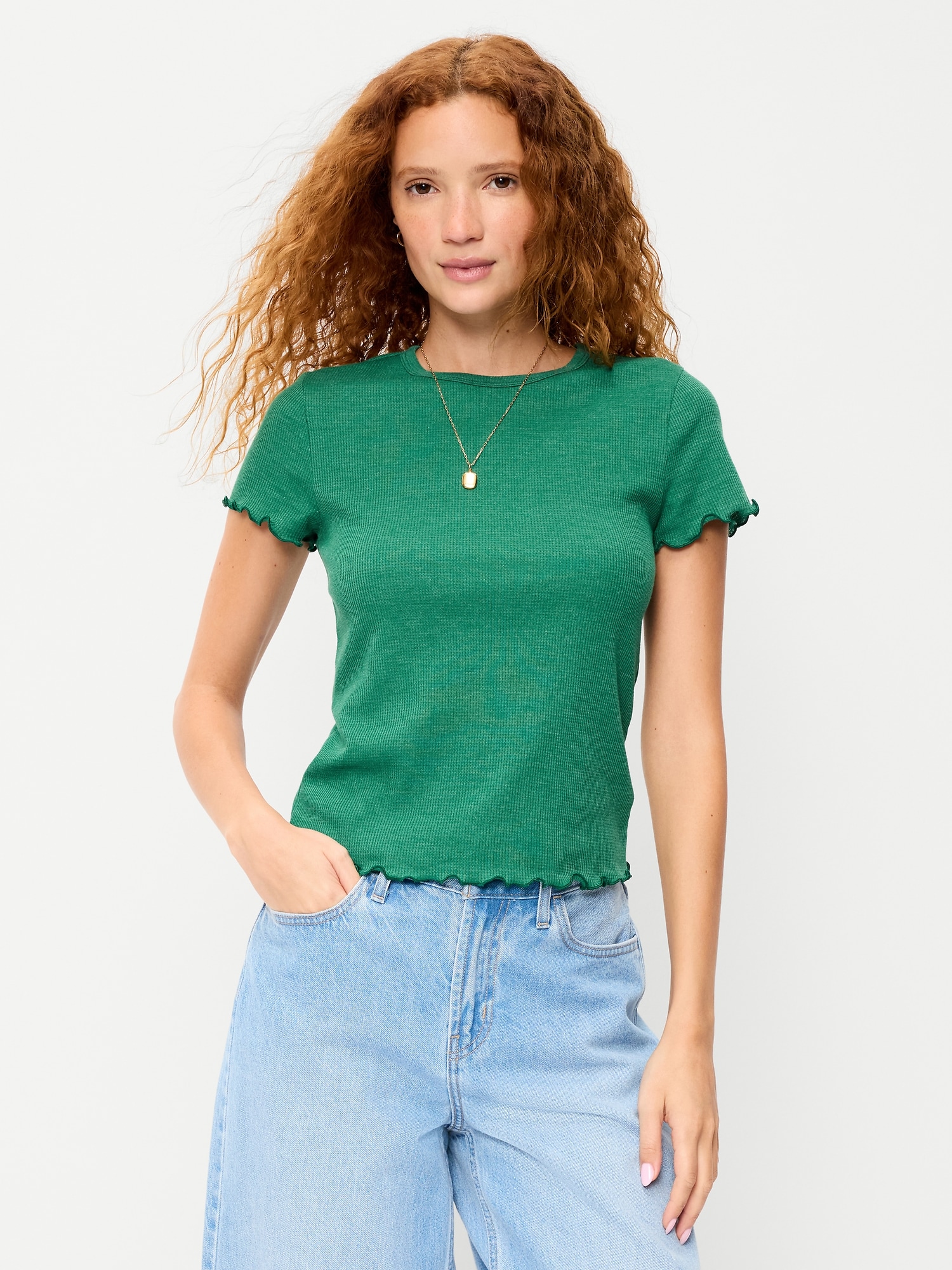 Women's Waffle Knit Tops | Old Navy