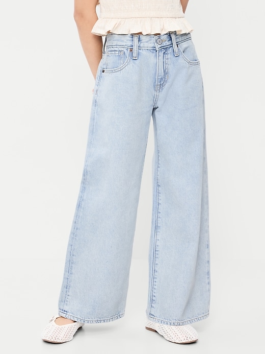 Image number 1 showing, Super Baggy Wide-Leg Jeans for Girls