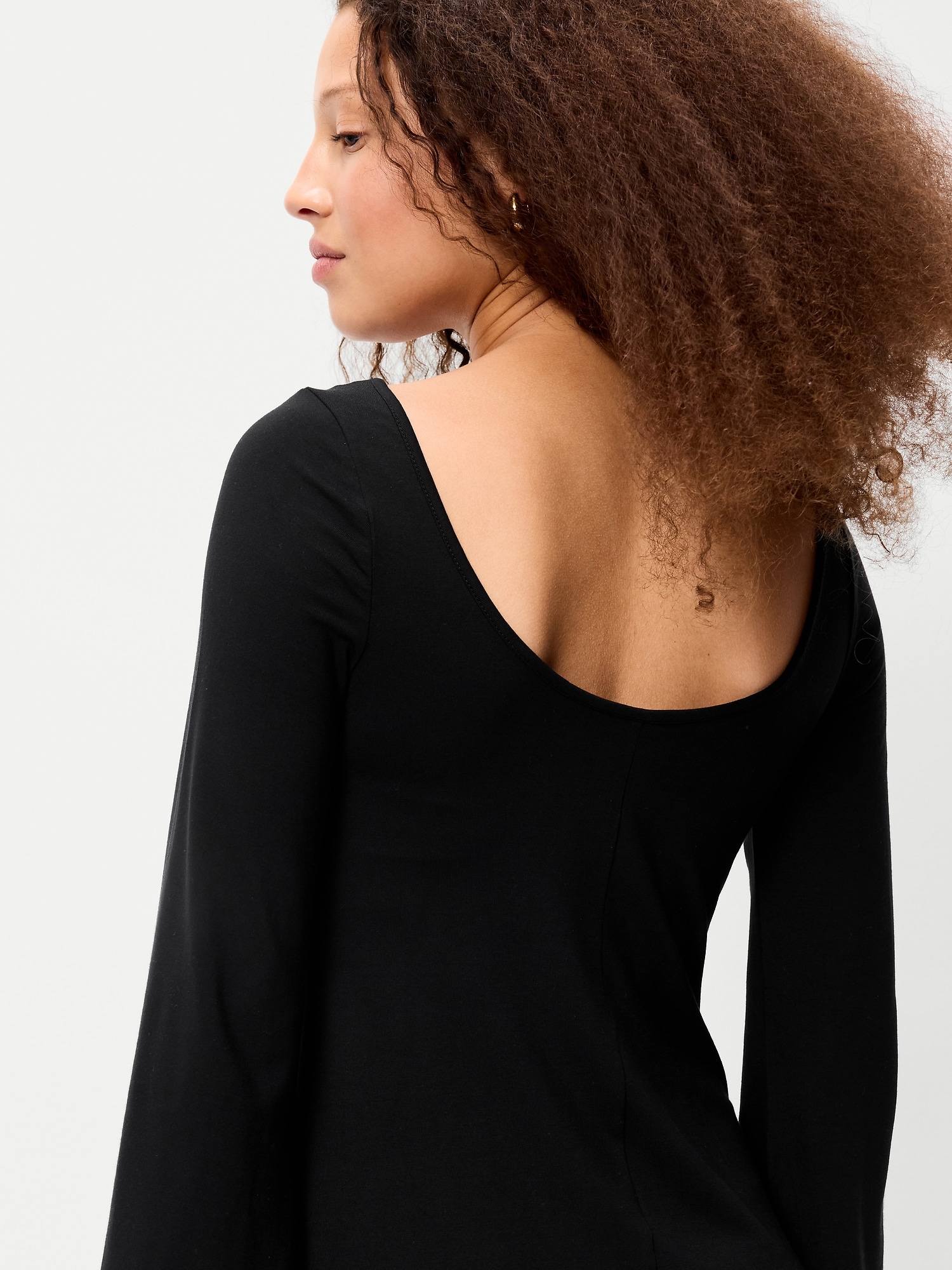Low-Back Flare Mini Dress