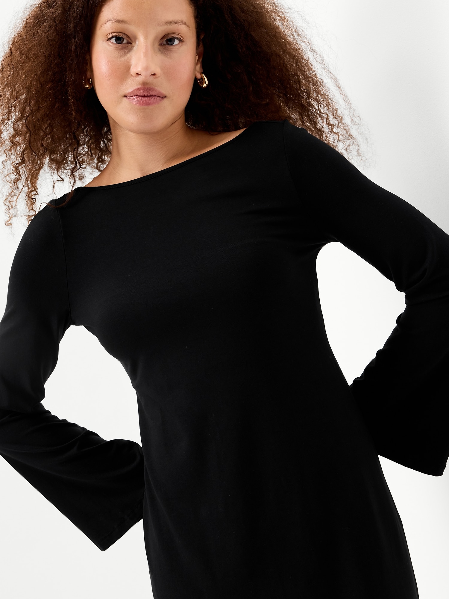 Low-Back Flare Mini Dress