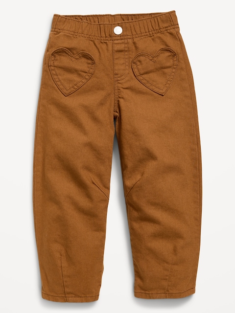 Super Baggy Heart-Pocket Barrel-Leg Jeans for Toddler Girls