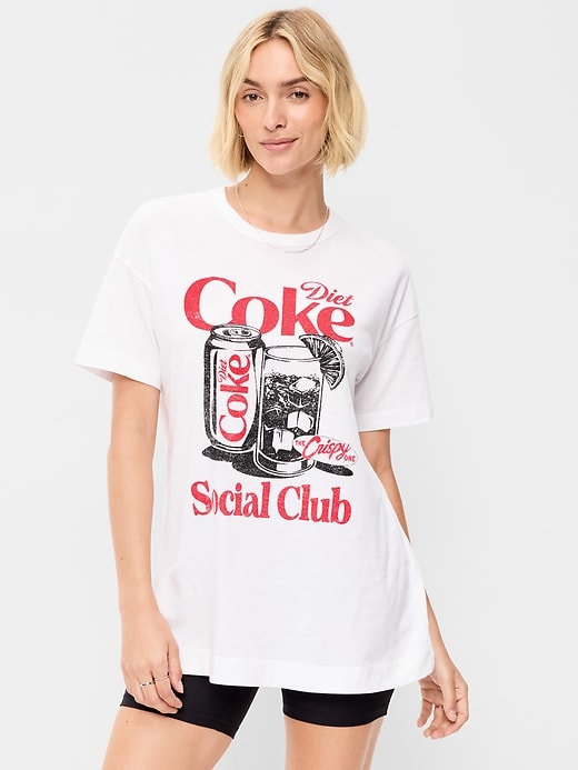 Image number 1 showing, Coca Cola® Oversized Tunic T-Shirt
