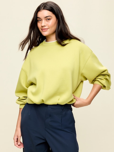 Bounce Fleece Bubble-Hem Sweatshirt