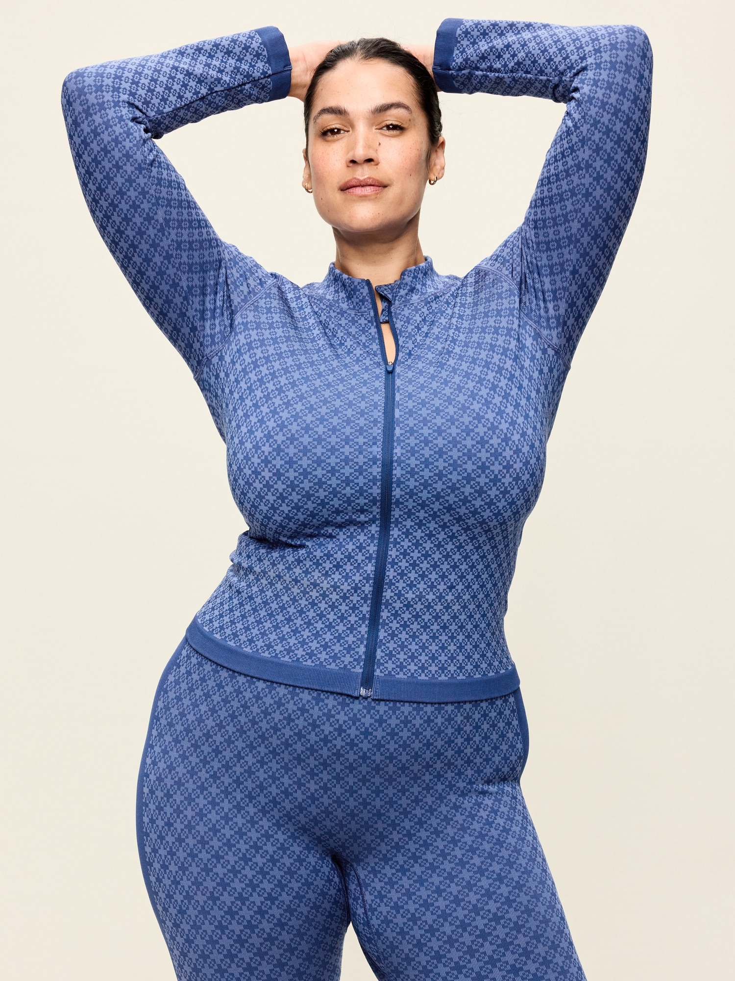 Seamless Jacquard Full-Zip Jacket