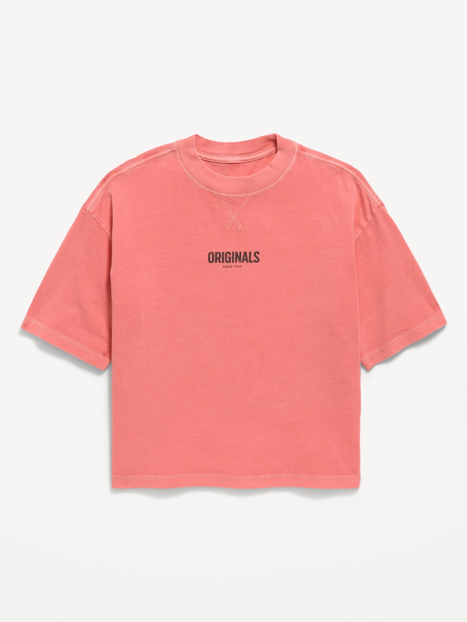 Футболка Old Navy Oversized Short-Sleeve Graphic T-Shirt для мальчиков, цвет: Имбирный — фото 2
