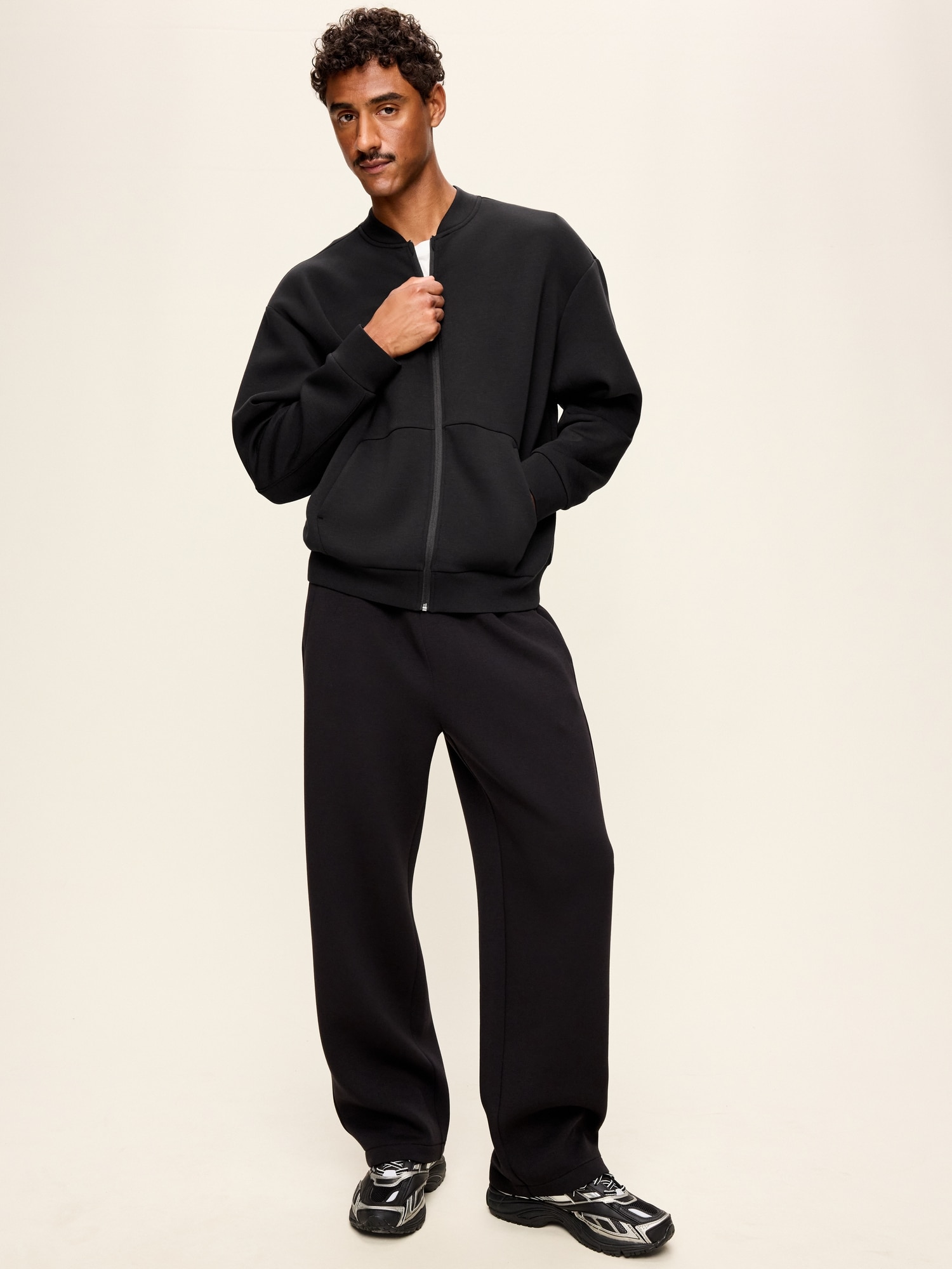 Bounce Fleece Oversized Bomber Jacket