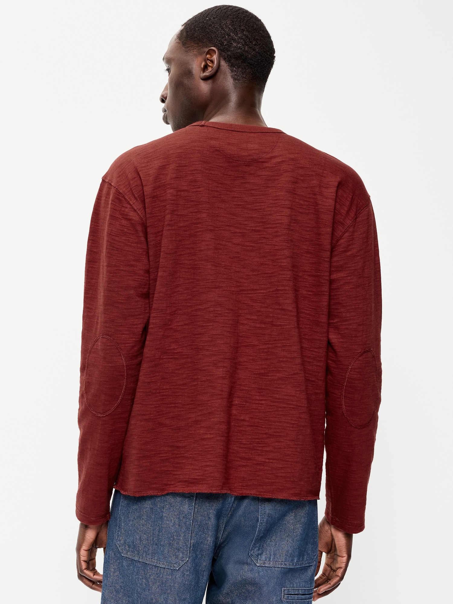 Long-Sleeve Slub Knit T-Shirt