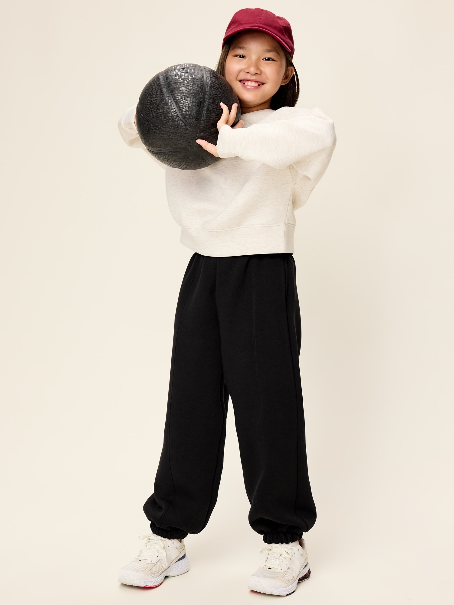 High-Waisted Bounce Fleece Jogger Sweatpants for Girls