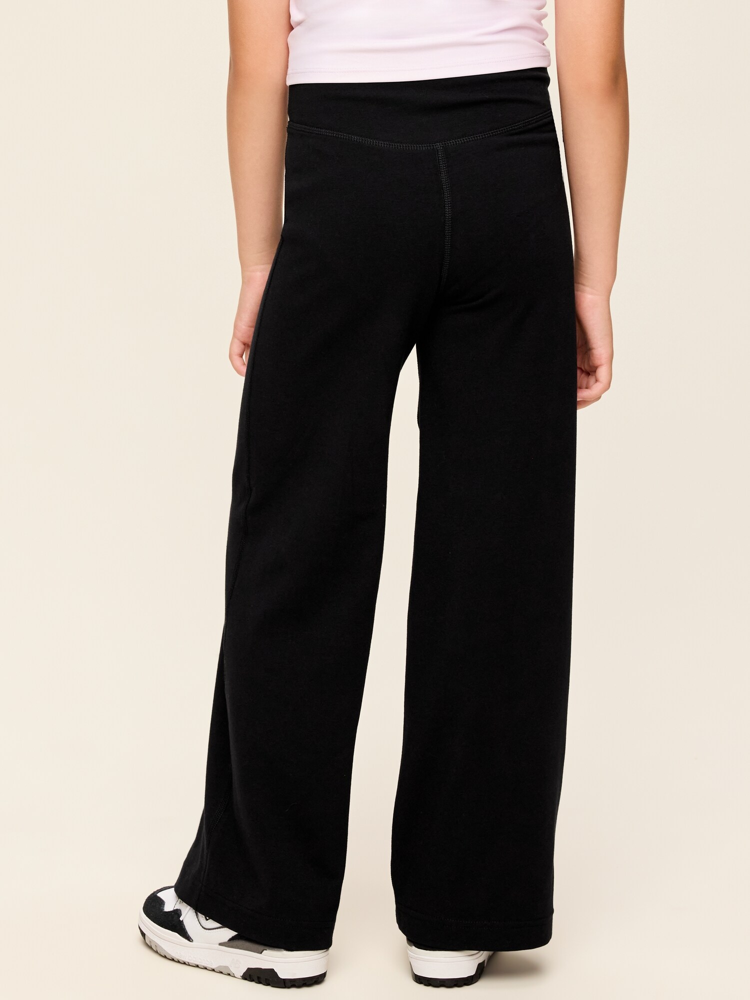 Брюки Old Navy High-Waisted PowerChill Crossover Wide-Leg Pants для девочек, цвет: Чёрный — фото 2