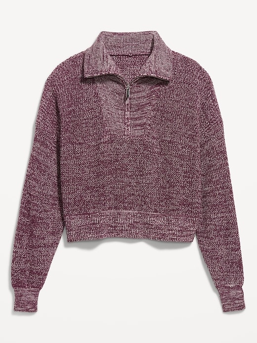 Seaside Cotton Shaker Oversized Half-Zip Sweater | Old Navy