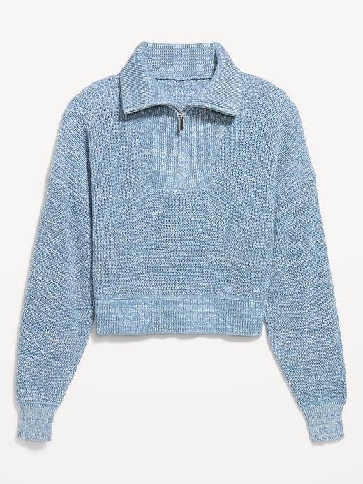 Seaside Cotton Shaker Oversized Half-Zip Sweater | Old Navy