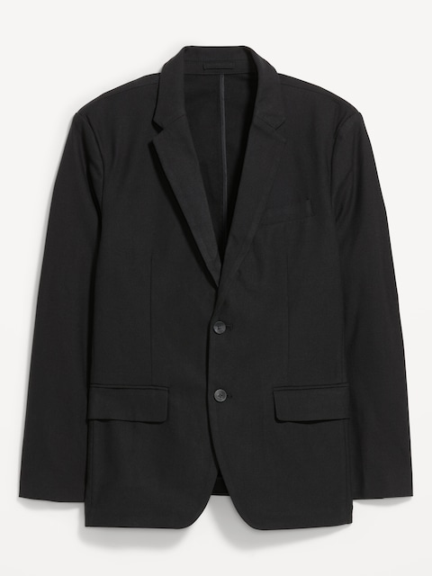 Relaxed Unlined Twill Blazer