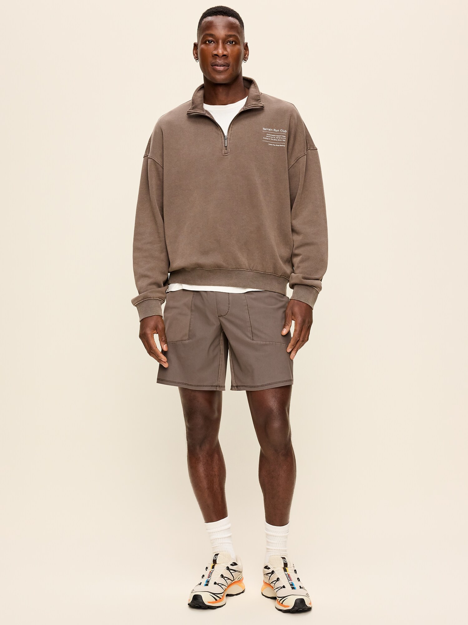 Мужские шорты Old Navy ProTrain Shorts -- 7-inch inseam, цвет: Коричневый — фото 2