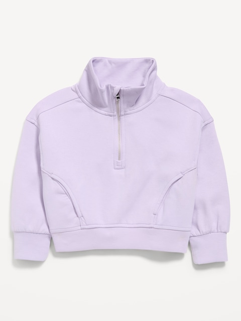 Dynamic Fleece Quarter-Zip Pullover Sweatshirt for Toddler Girls