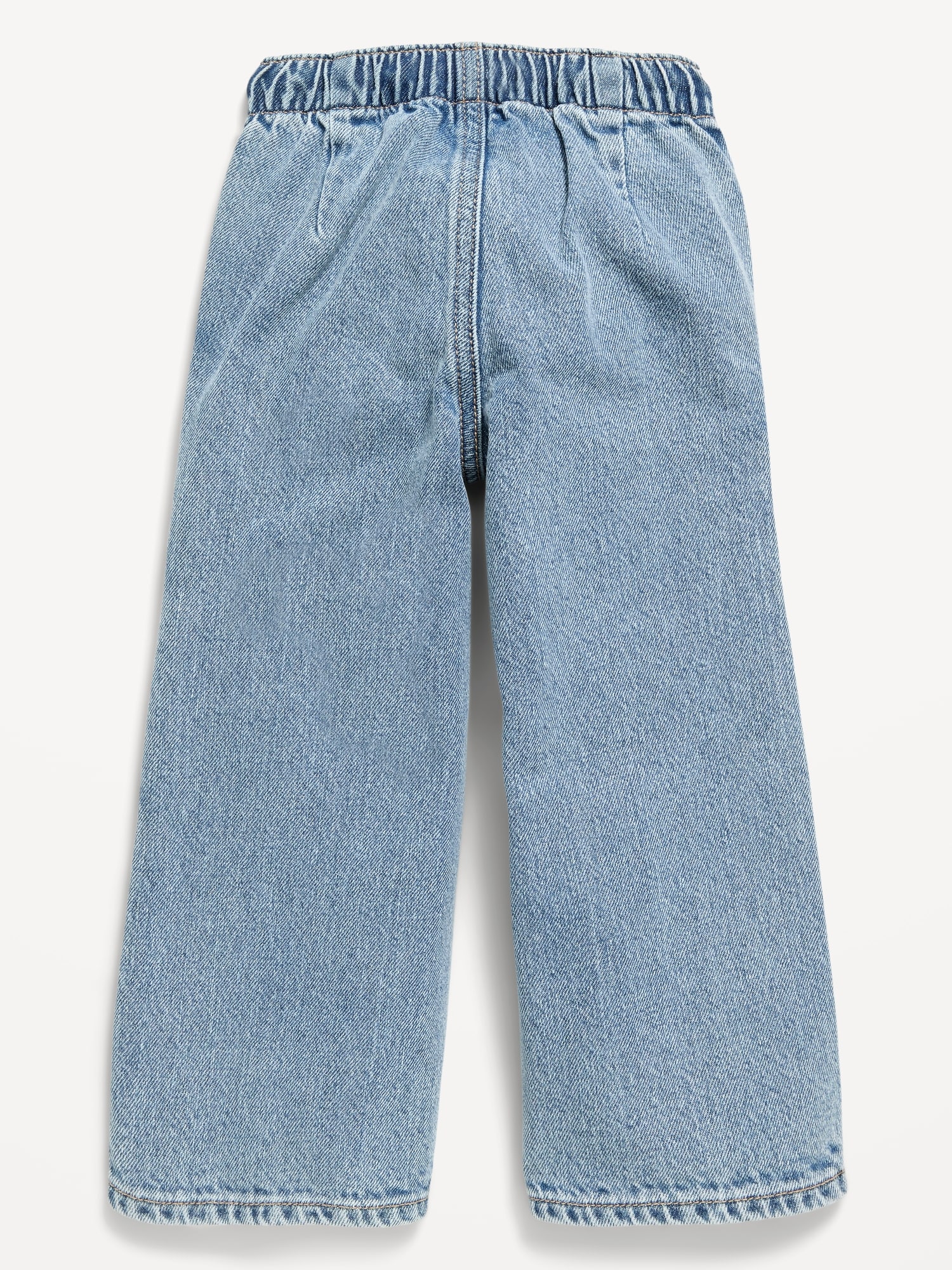 High-Waisted Baggy Wide-Leg Pull-On Jeans for Toddler Girls