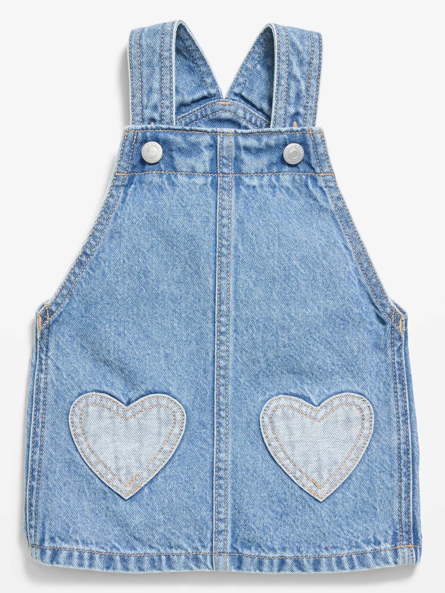Printed Denim Skirtall Dress for Baby