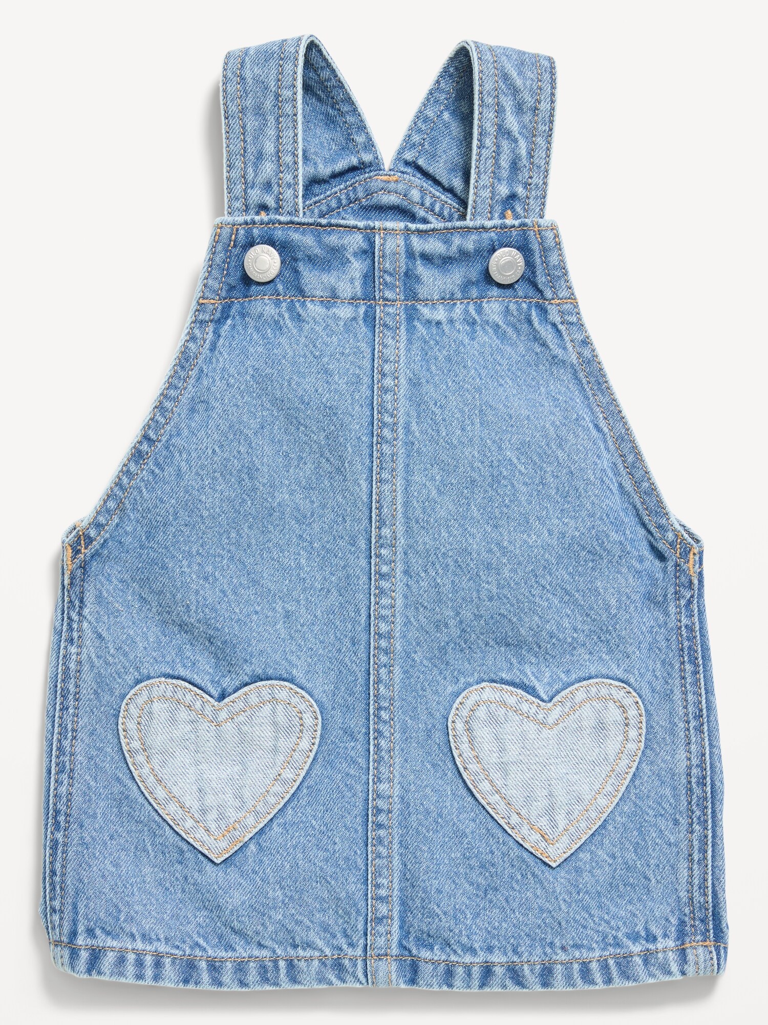 Платье Old Navy Printed Denim Skirtall Dress для малышей, цвет: Средняя варка — фото 2