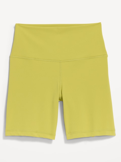 High-Waisted StudioSmooth Biker Shorts -- 6-inch inseam