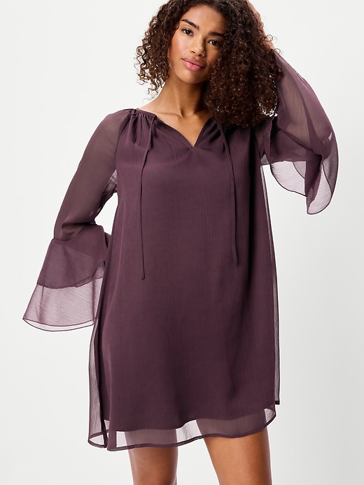 boho dress with bell sleeves Old Navy Women's Bell-Sleeve Mini - Purple Planning a beach