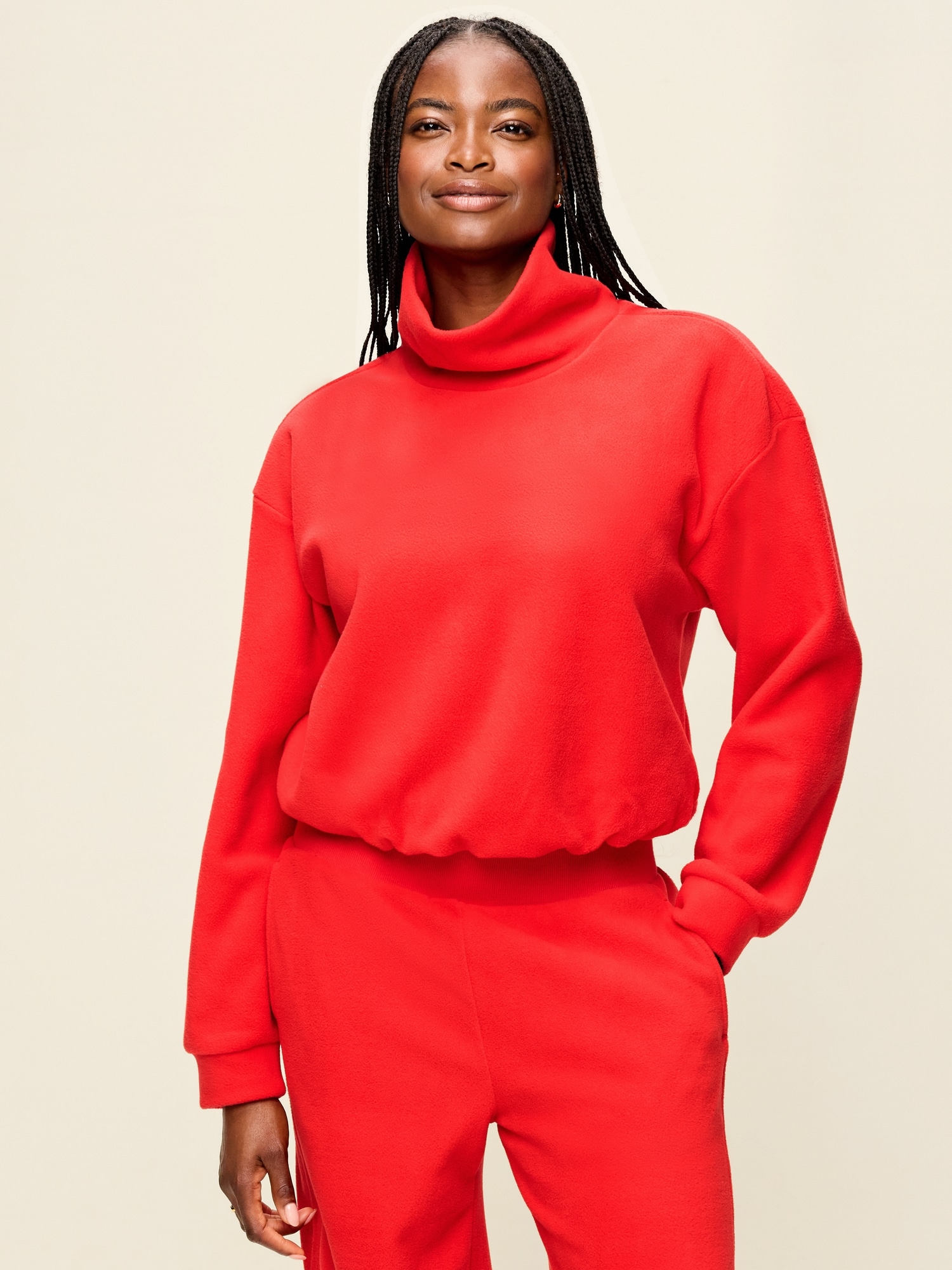 Женский свитер Old Navy Performance Fleece Funnel Neck Pullover, цвет: Amaryllis