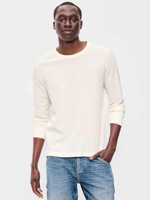 Crew-Neck Waffle T-Shirt