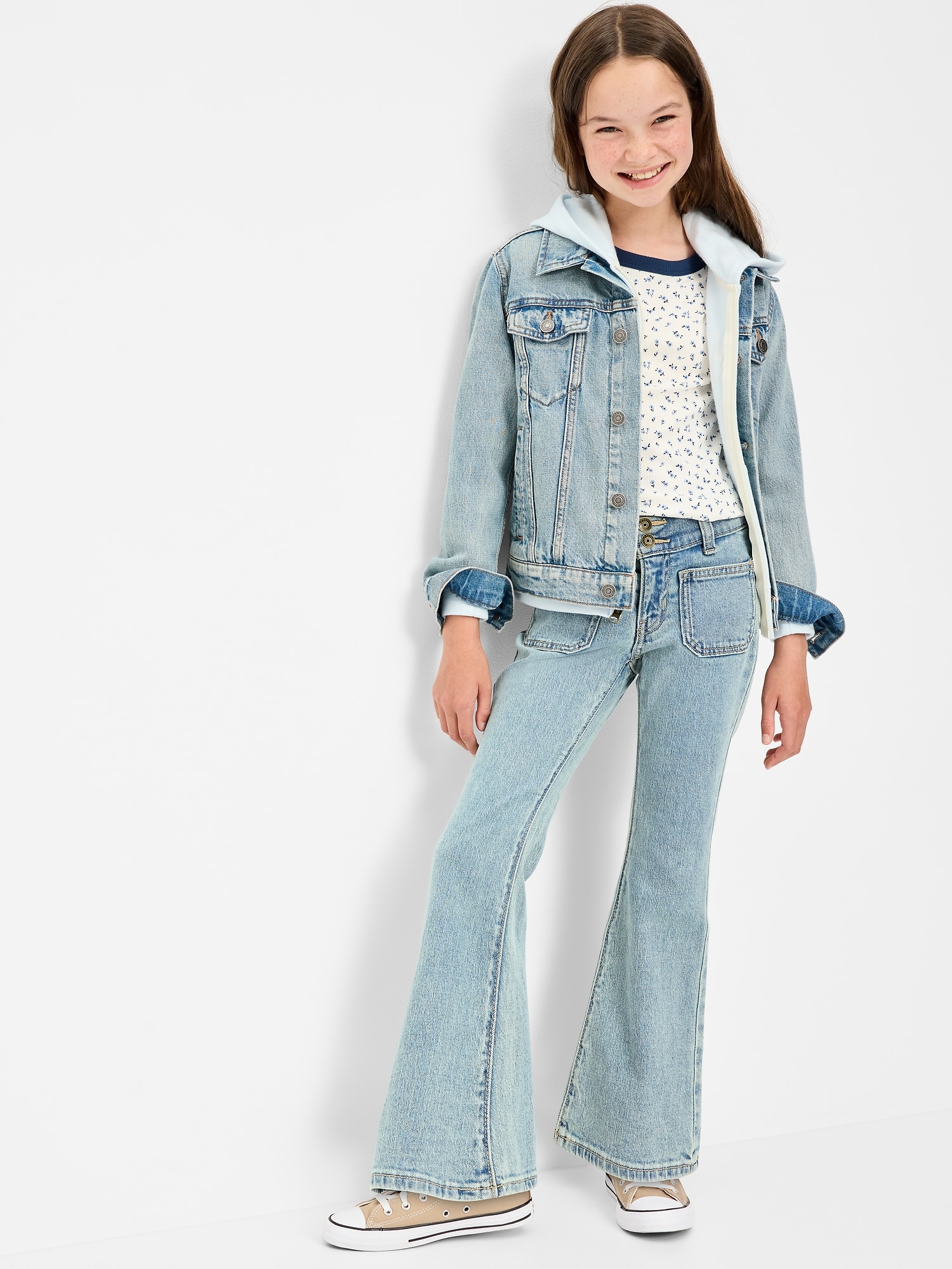 Low-Rise Flare-Leg Jeans for Girls