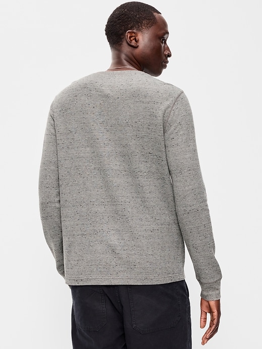 Long-Sleeve Waffle Henley T-Shirt | Old Navy