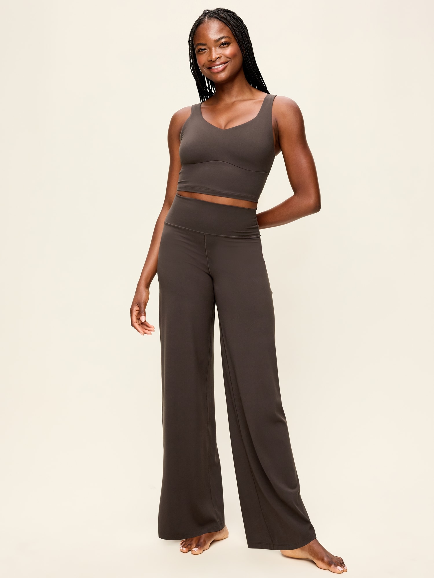 High-Waisted StudioSmooth Wide-Leg Pants
