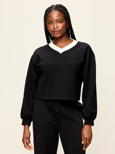 Dynamic Fleece Oversized Cropped Sweatshirt