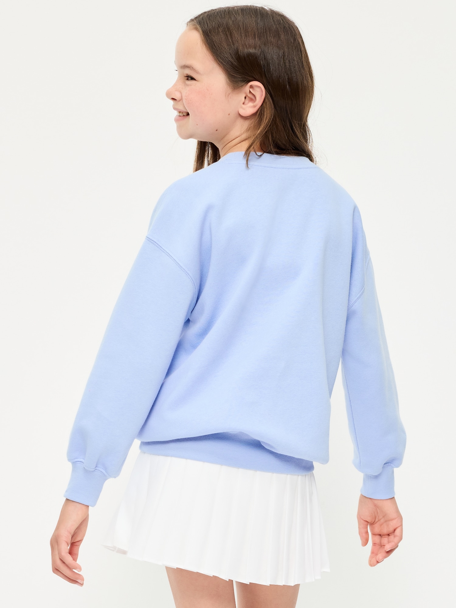 Oversized Graphic Tunic Sweatshirt for Girls