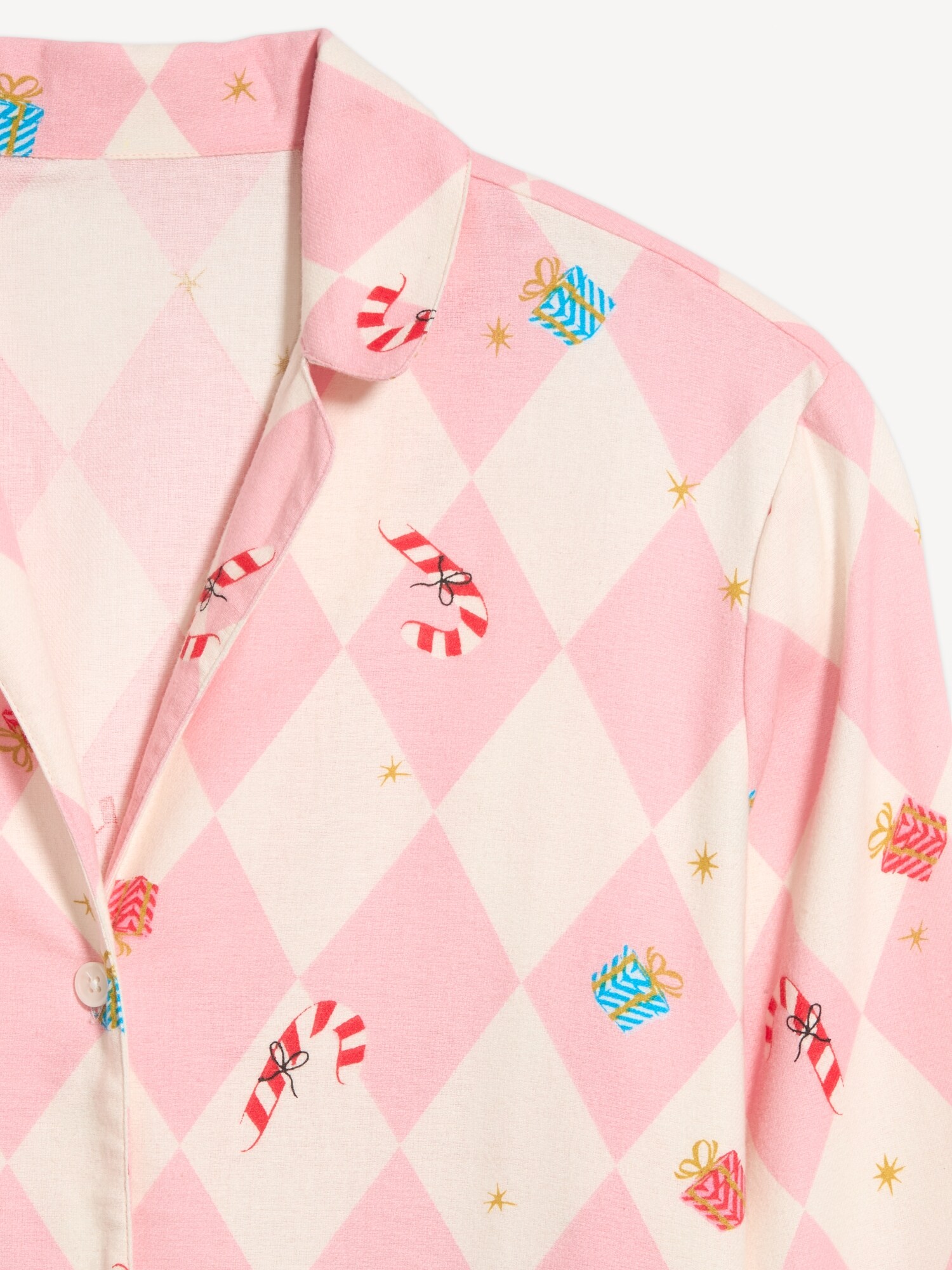 Пижамный комплект Printed, фланель — Old Navy, цвет: Checkered Candy Canes (Match The Fam!) — фото 4