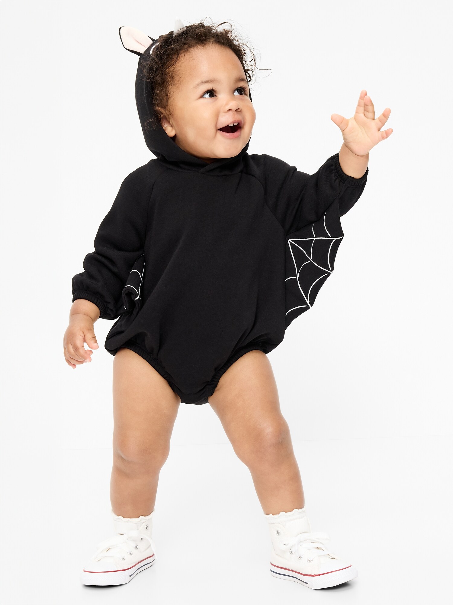 Комбинезон Old Navy Hooded Pumpkin Critter Fleece One-Piece Romper для малышей, цвет: Bat