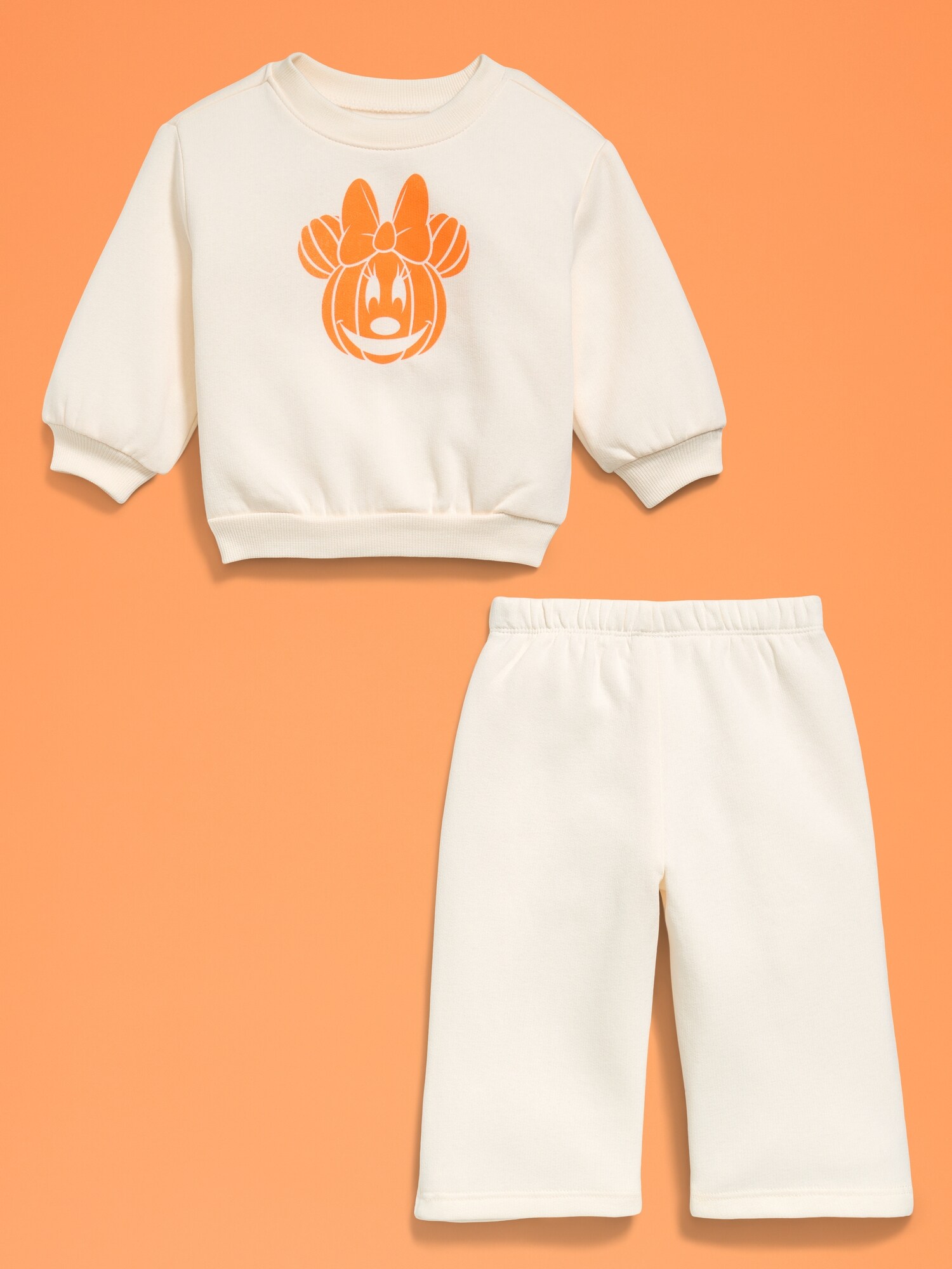Комплекты Old Navy x Disney Minnie Mouse Sweatshirt and Sweatpants Set для малышей, цвет: Creme De La Creme — фото 2