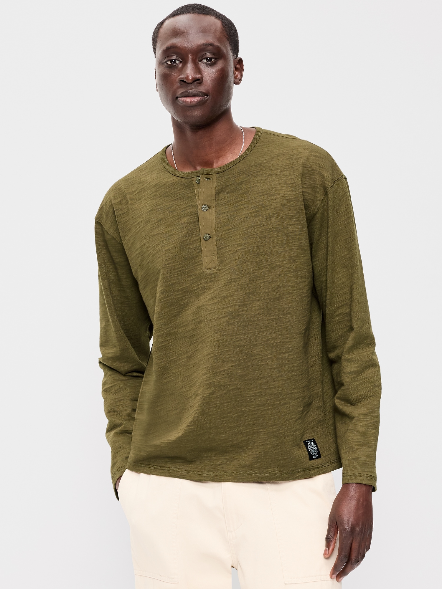 3 Button Long Sleeve Henley | Old Navy