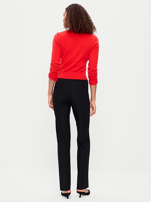 Extra High-Waisted Straight-Leg Twill Pants | Old Navy