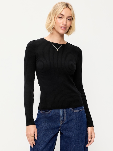SoSoft Lite Crew-Neck Long-Sleeve Ribbed Top
